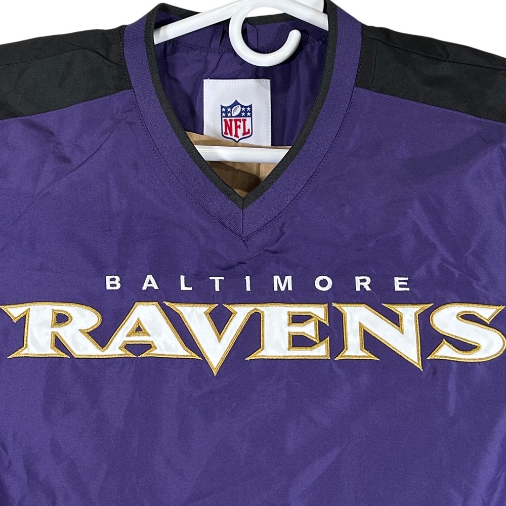 NFL Team Apparel Baltimore Ravens Windbreaker Pullover Purple Black Small New